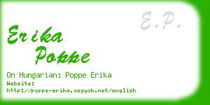 erika poppe business card